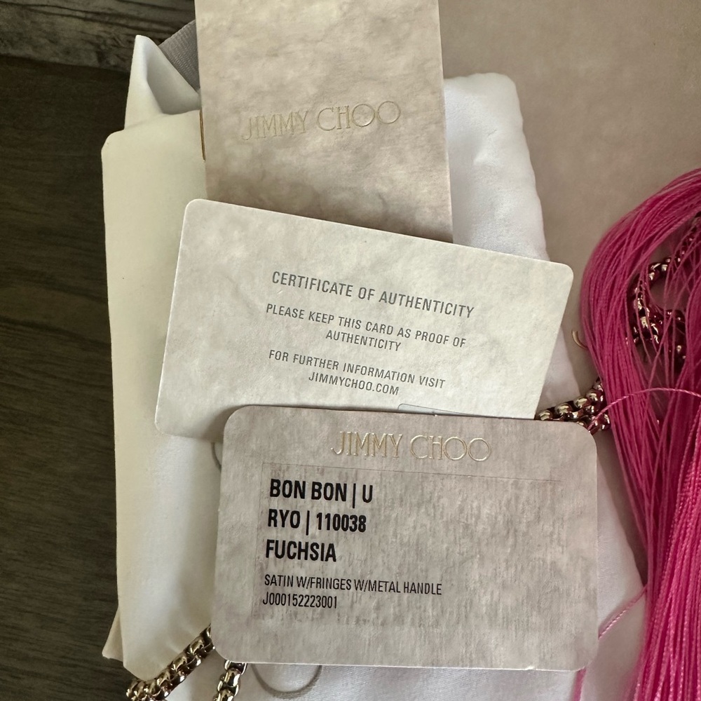 ✨✨SOLD✨✨Jimmy Choo Bon Bon Small Fringed Bucket Bag - Picture 8 of 12